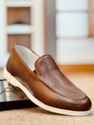 Mocassins en cuir TE11 MARRON 234