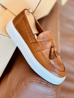 MOCASSIN en cuir Cassio CVR07 CAMEL