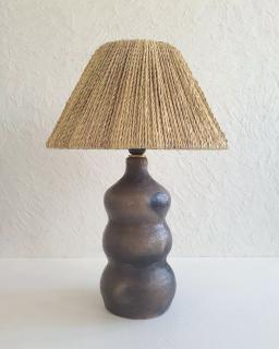 Anaspika Lampe céramique à poser CIARA Poterie Sejnane & fibres naturelles