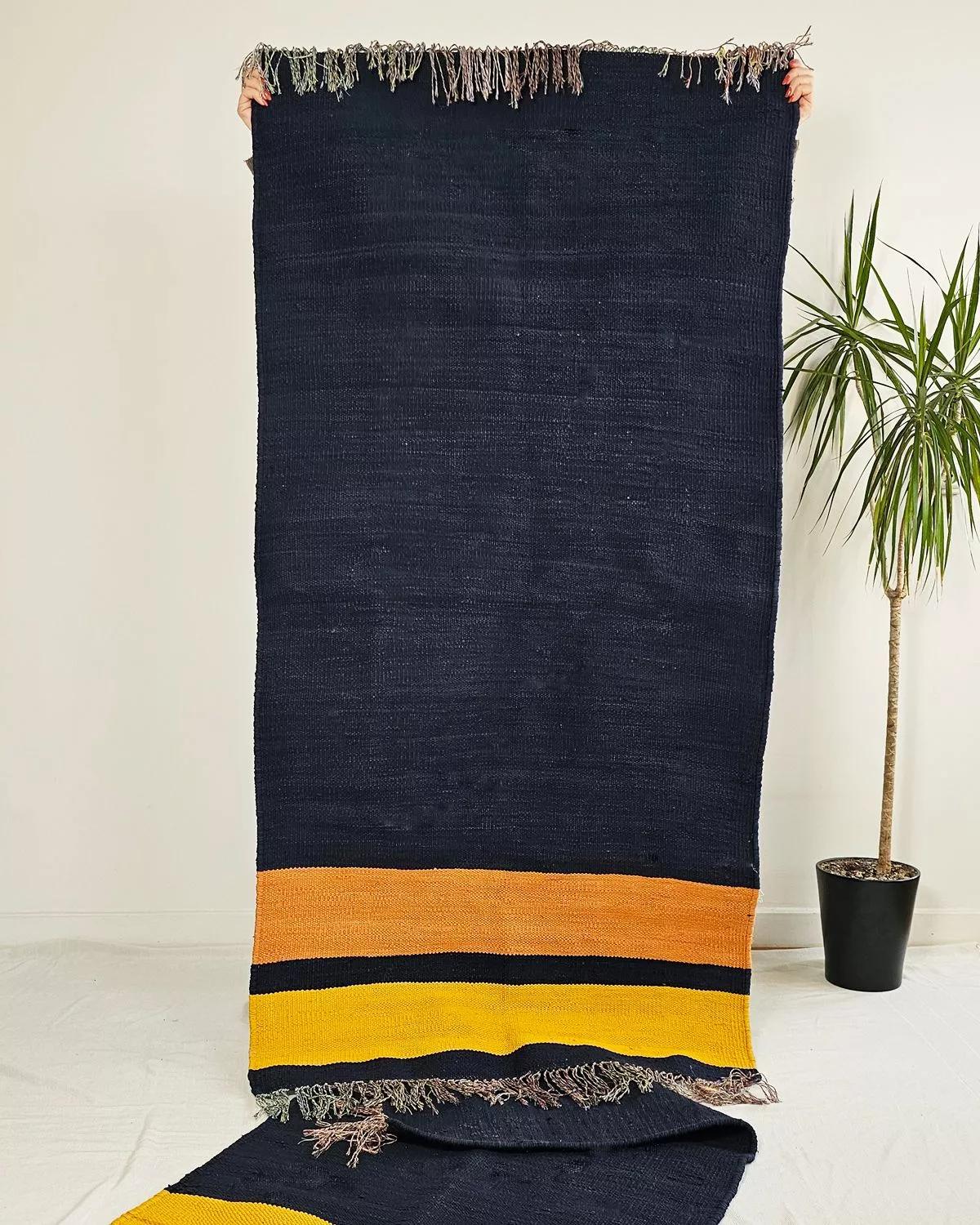 Anaspika Kilim tapis artisanal fait main ORLA Coton recyclé & couleurs vives