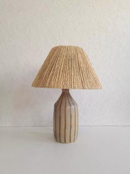 Anaspika Lampe de chevet céramique artisanale MIRA Terre cuite & abat-jour