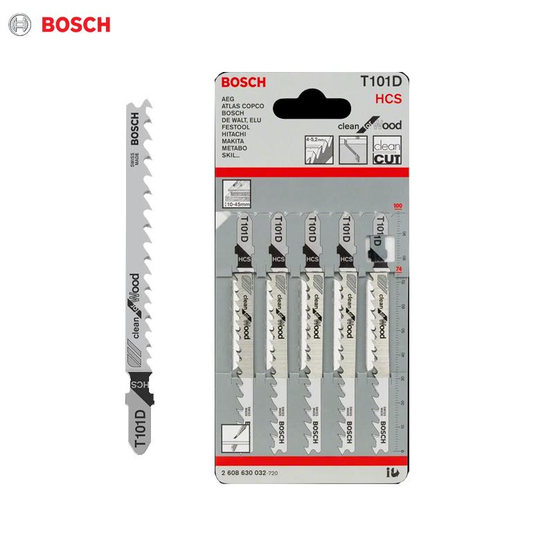 Bosch JEUX DE LAME SCIE SAUTEUSE 100MM T 101D HCS CLEAN FOR WOOD 5PCS