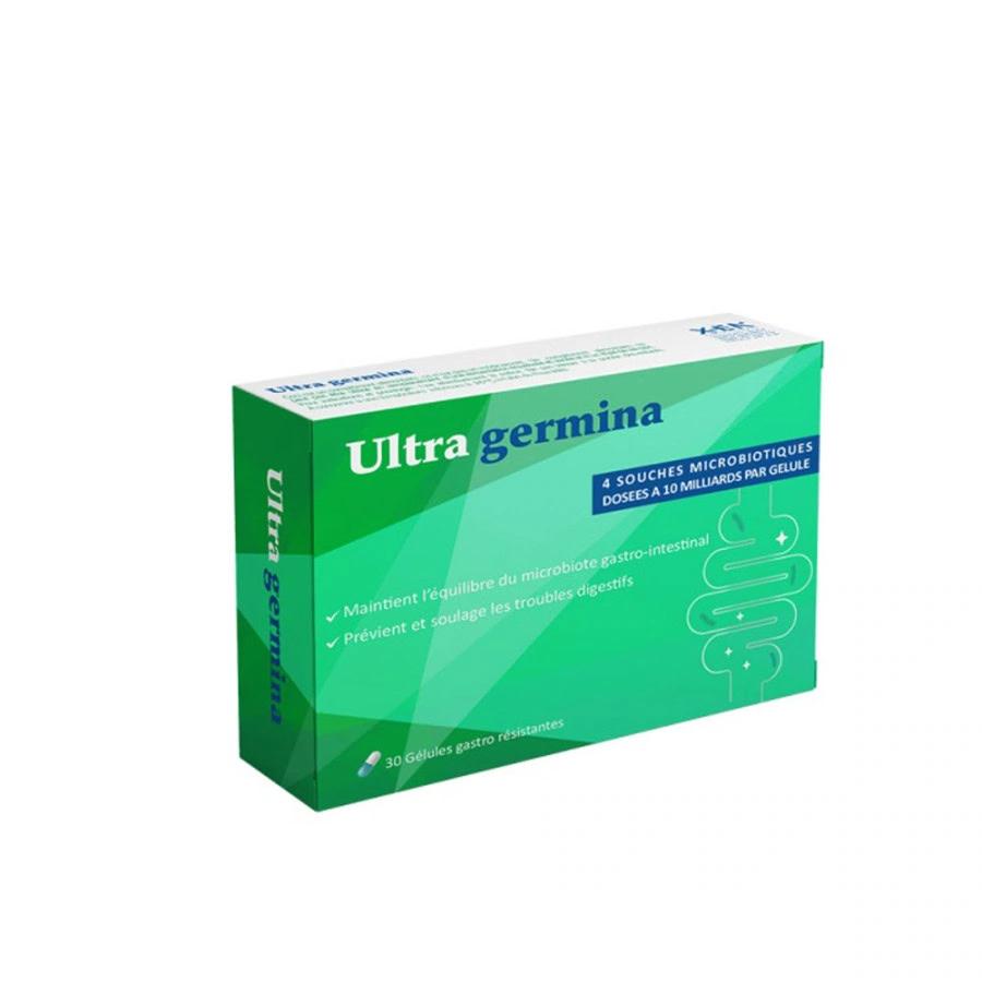 XEN LABORATOIRE LABORATOIRE ULTRA GERMINA 4 SOUCHES MICROBIOTIQUES 30 GELULES