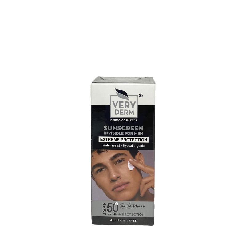 very derm derm Ecran solaire SPF50+ invisible pour homme