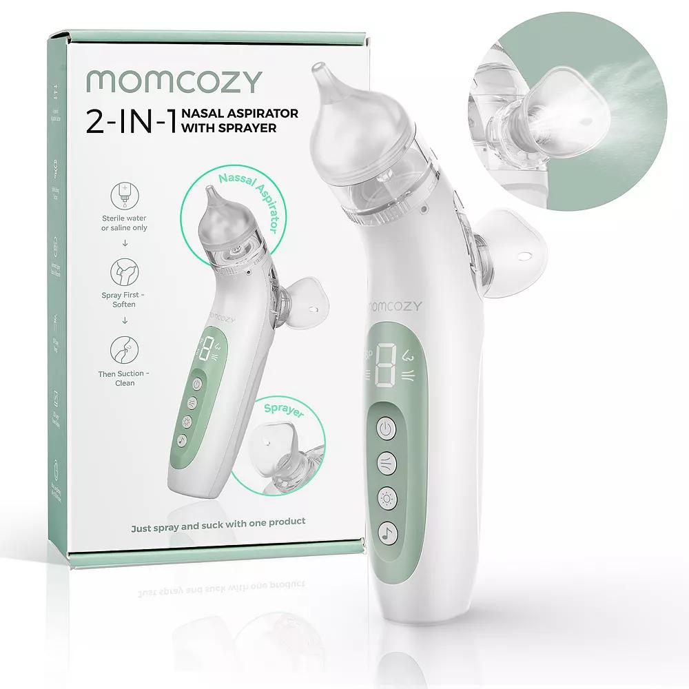 MOMCOZY Aspirateur pulvérisateur nasal 2 en 1