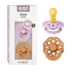 BIBS LOT DE 2 SUCETTES BOHEME SKY PUMPKIN 0-6 MOIS
