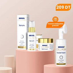 NOVACLEAR PACK COLLAGEN SERUM + NUIT + MOUSSE NETTOYANTE