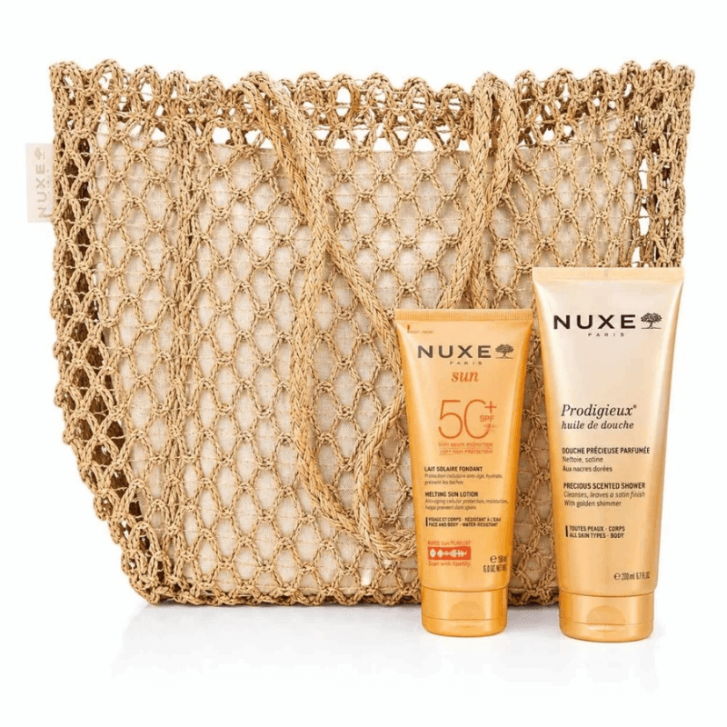 Nuxe LAIT SOLAIRE FONDANT SPF50+ +HUILE DE DOUCHE 200ML +SAC DE PLAGE