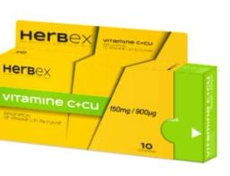 HERBEX VITAMINE C+CU BT 10