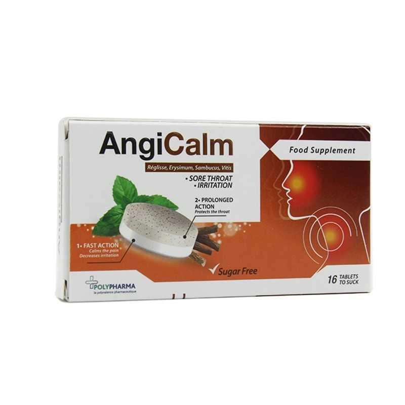 POLYPHARMA ANGICALM REGLISSE 16 COMPRIMES