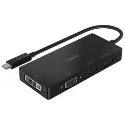 Belkin Adaptateur Usb Type C Vers Hdmi Vga Displayport Dvi Avc003btbk