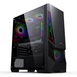 Hybrok Boitier Gaming Booster Atx Argb DESK-GAMER102