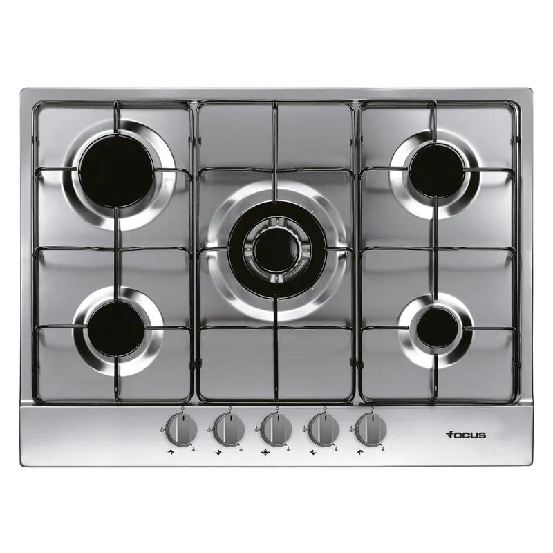 Focus Plaque de Cuisson F.407X 5 Feux 70 cm Inox
