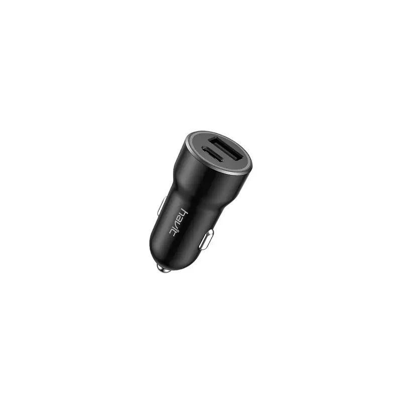 Allume Chargeur Cigare Havit Cc613 Dual Usb PD20W+QC3.0 HV-CC613
