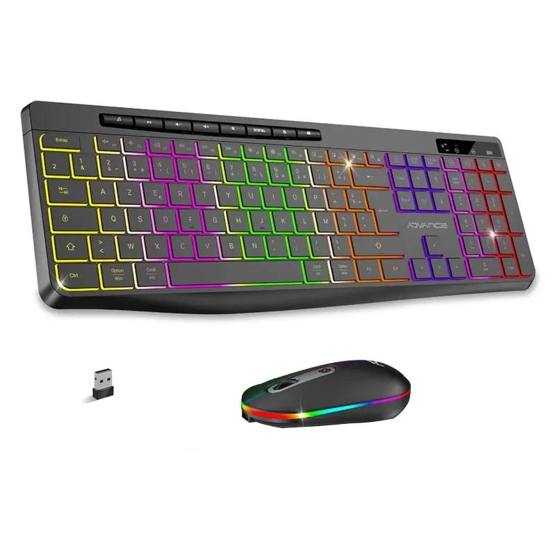 clavier souris sans fil RGB