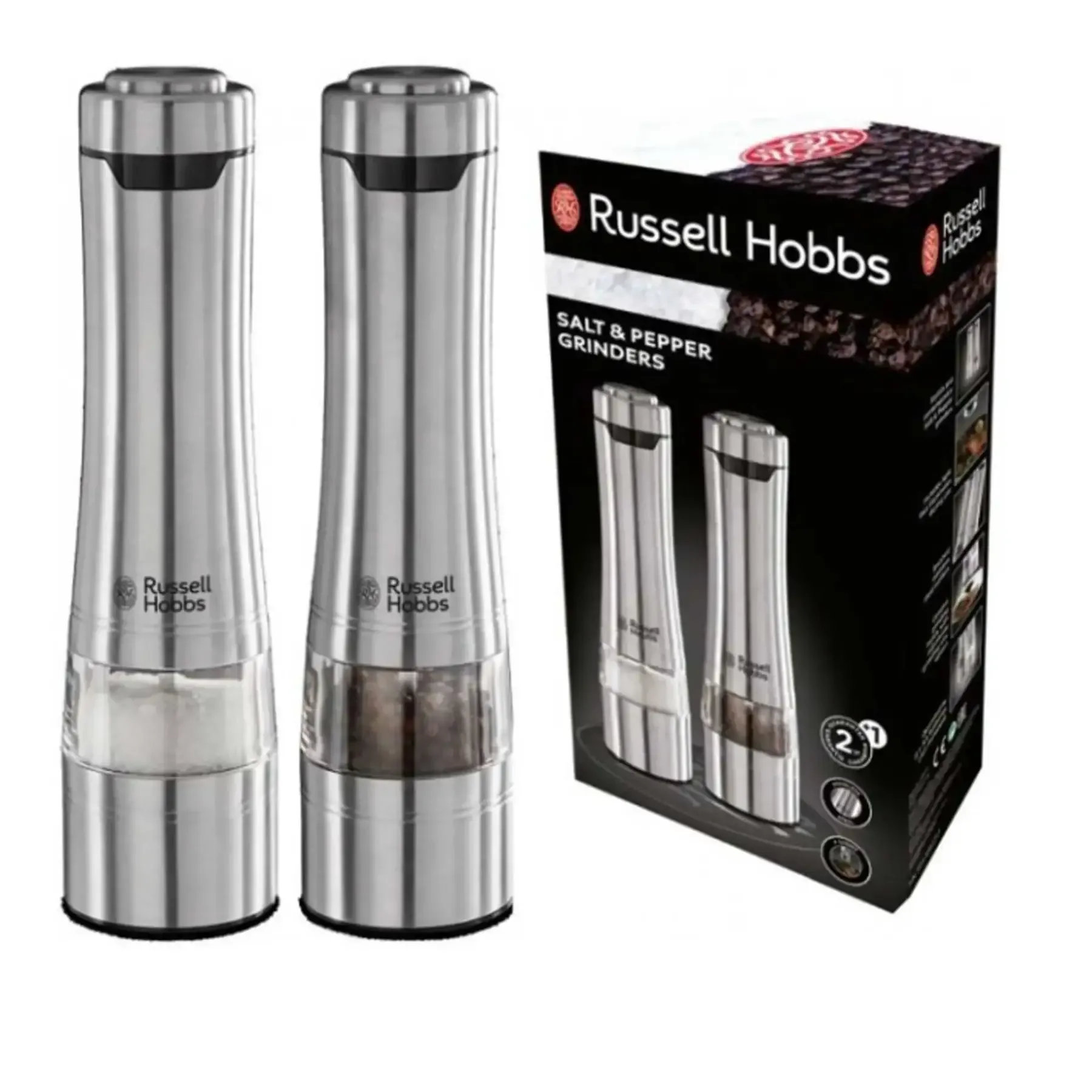 Russell Hobbs Moulin sel poivre électrique en acier