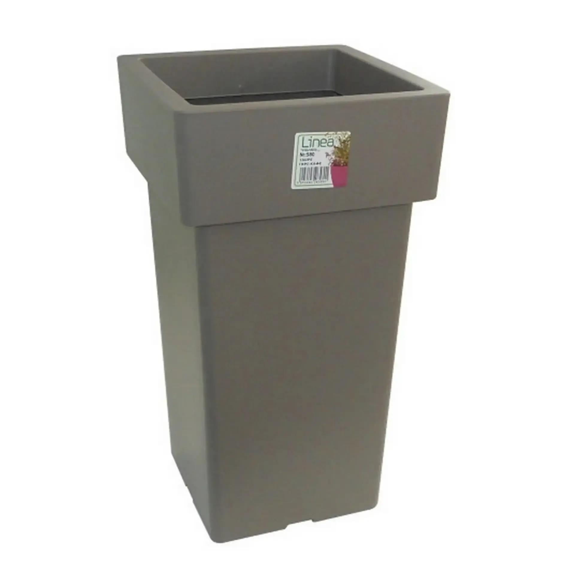 Pot carré taupe