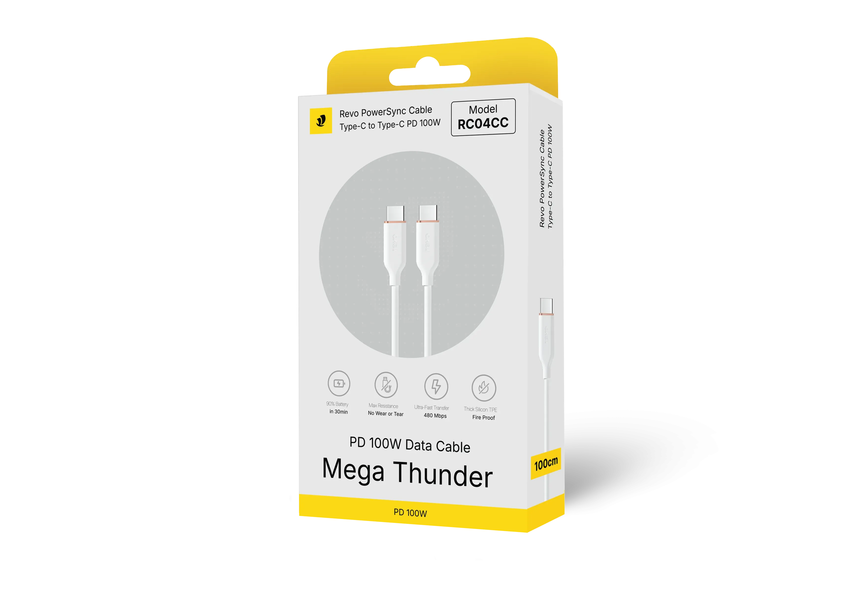 USB type-c vers USB type-c 100w tressé