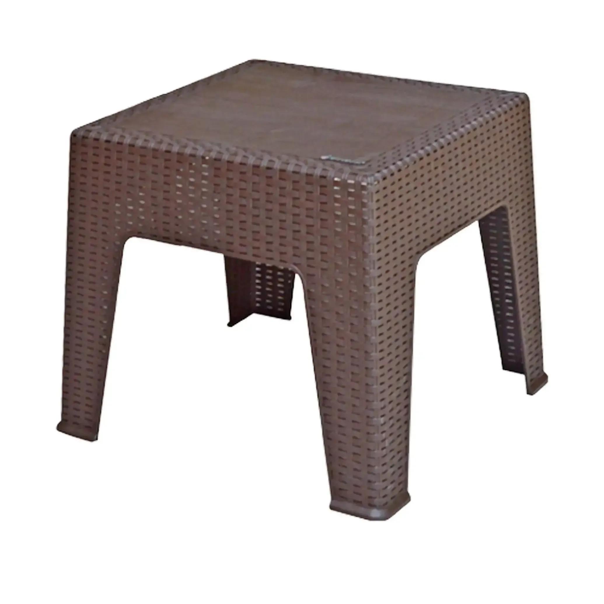 Table de jardin basse effet Rotin