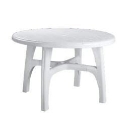 Table de jardin blanche Ø90cm Monaco