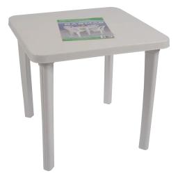 Table de jardin carrée blanche