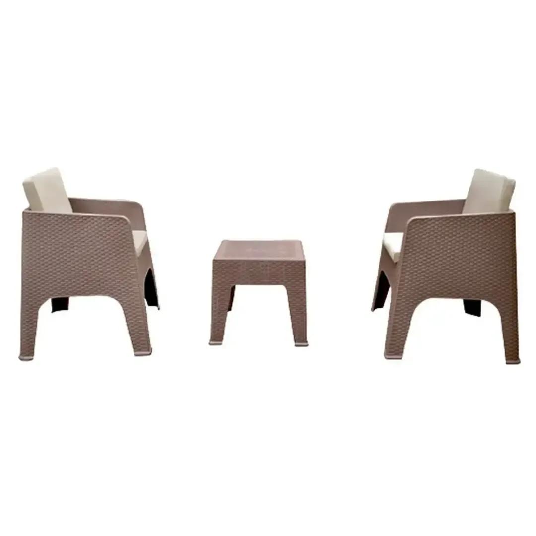 Salon de jardin de coin Gammarth 2 places taupe