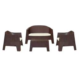 Salon de jardin stockholm marron foncé