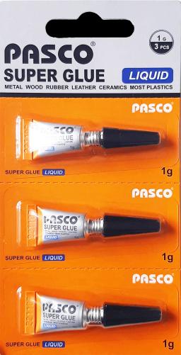 Colle forte Pasco Super Glue 1 g × 3 tubes