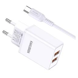 KAKU Chargeur KSC-788 2 Port 2,4A Type C