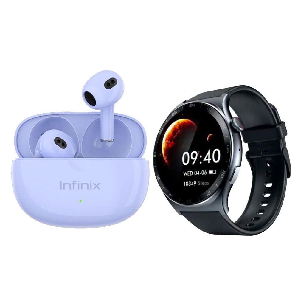 Infinix Montre Connectée XWATCH 3E + Écouteurs Sans Fil XBUDS XE31 Bluetooth