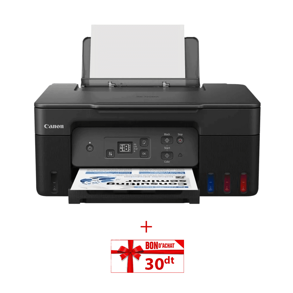 Canon Imprimante Jet D'encre PIXMA G2470 Multifonction Couleur + Bon d'achat de 30 DT