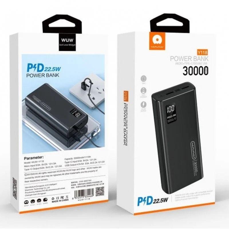 Power Bank WUW Y118 30000 mAh 22.5W