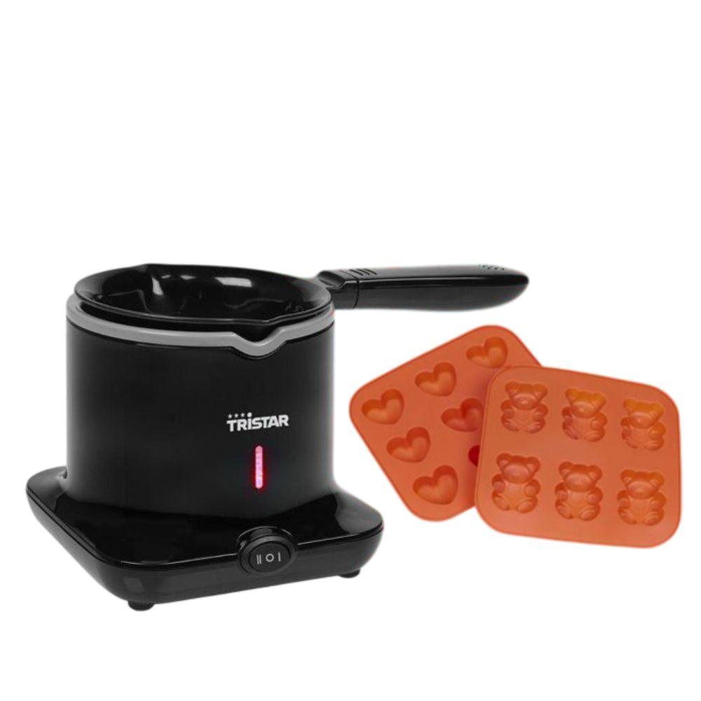 Tristar Appareil à Fondue Electrique au chocolat CF-1606 70W + Deux moules en silicone