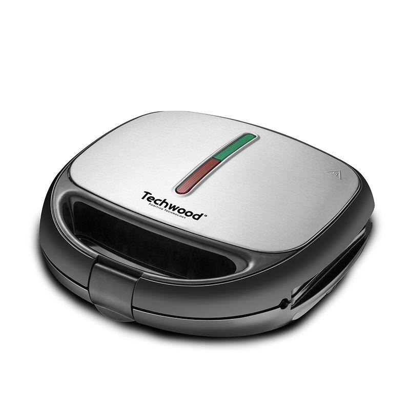 Techwood Appareil Panini 3en1 Gaufre Croque-monsieur TGCI-836 800W Inox