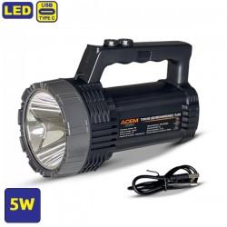 Torche Lampe LED rechargeable USB 5W TL-405