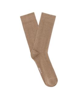 Chaussettes hautes en coton stretch beige moyen
