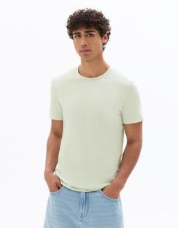 slim col rond en coton stretch