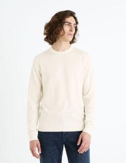 col rond 100% laine mérinos beige