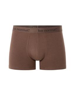Boxer en coton stretch uni marron foncé