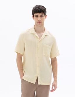 Chemisette regular 100% gaze de coton beige