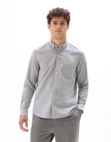 regular 100% coton oxford foncé