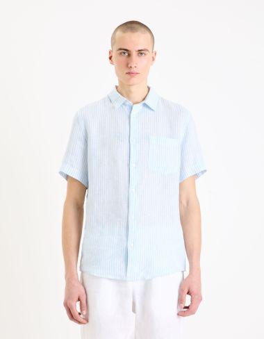 Chemisette regular en lin clair