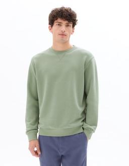 Sweat regular col rond 100% coton clair