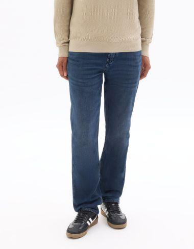 Jean C.35 straight stretch maille 3 longueurs foncé