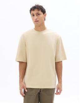 oversize col rond beige clair