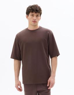 oversize col rond marron glacé