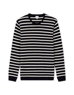 col rond 100% coton marine
