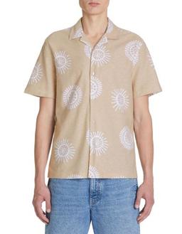 Chemisette regular motifs soleil beige
