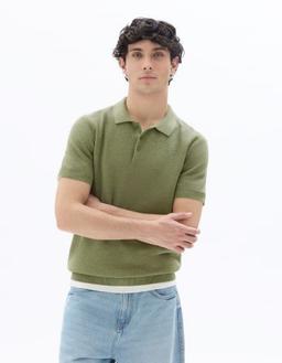 slim en maille texturée 100% coton