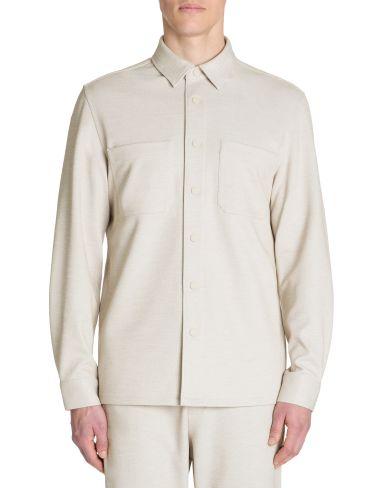 overshirt texturée beige